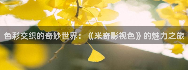 金牌影视免费官网：色彩交织的奇妙世界：《米奇影视色》的魅力之旅